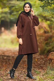 Dark Terra Cotta Hijab Tunic 4920KKRMT - 1