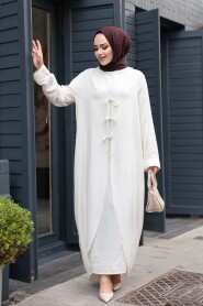 Dress Ecru Modest Two-Piece Set 76091E - 3