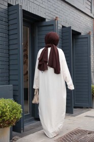 Dress Ecru Modest Two-Piece Set 76091E - 4