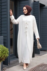 Dress Ecru Modest Two-Piece Set 76091E - 1