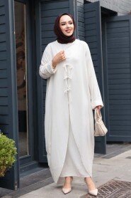 Dress Ecru Modest Two-Piece Set 76091E - 2