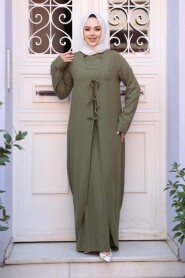 Dress Khaki Modest Two-Piece Set 76091HK - 2
