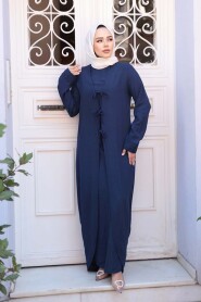 Dress Navy Modest Two-Piece Set 76091L - 2