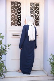 Dress Navy Modest Two-Piece Set 76091L - 4