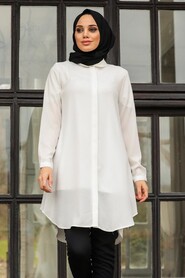 White Hijab Tunic 253B - 1