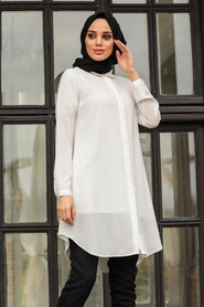 White Hijab Tunic 253B - 2