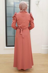 Long Dusty Roae Islamic Clothing Wedding Dress 45601GK - 2