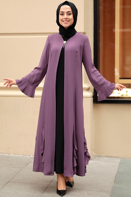Dusty Rose Hijab Abaya 1535GK - NEVA STYLE