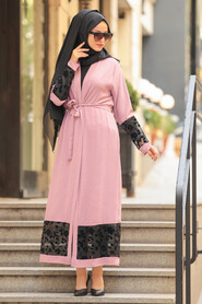 Dusty Rose Hijab Abaya Suit 221146GK - 1