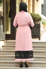 Dusty Rose Hijab Abaya Suit 221146GK - 3