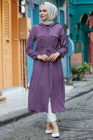 Dusty Rose Hijab Coat 502GK - 1