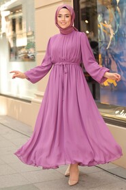 Dusty Rose Hijab Dress 10337GK - 1