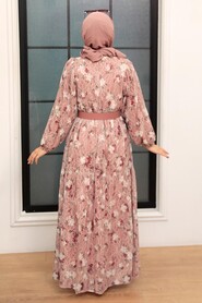 Dusty Rose Hijab Dress 11262GK - 2