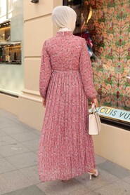 Dusty Rose Hijab Dress 1158GK - 2