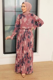 Dusty Rose Hijab Dress 11791GK - 1