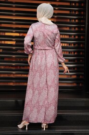 Dusty Rose Hijab Dress 1191GK - 2