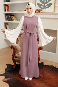 Dusty Rose Hijab Dress 1335GK - 1