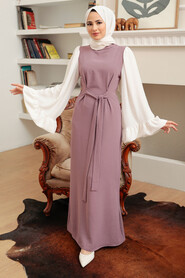 Dusty Rose Hijab Dress 1335GK - 3