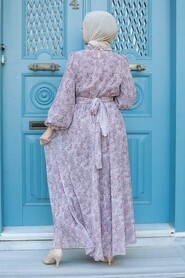 Dusty Rose Hijab Dress 14230GK - 2