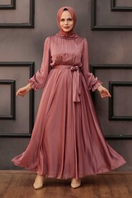 Dusty Rose Hijab Dress 14231GK - 2