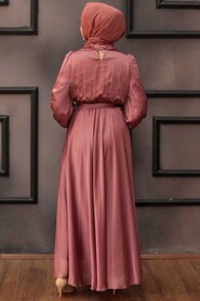 Dusty Rose Hijab Dress 14231GK - 3