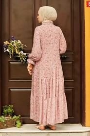 Dusty Rose Hijab Dress 1482GK - 2