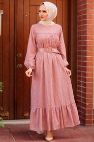 Dusty Rose Hijab Dress 1755GK - 1