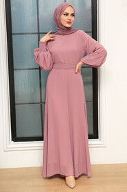 Dusty Rose Hijab Dress 20550GK - 2
