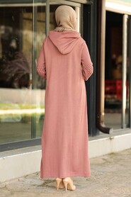 Dusty Rose Hijab Dress 2343GK - 2