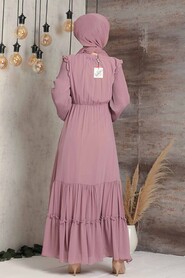 Dusty Rose Hijab Dress 2409GK - 3