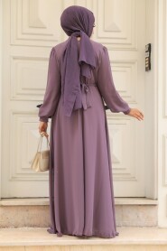 Dusty Rose Hijab Dress 2703GK - 4