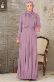 Dusty Rose Hijab Dress 27281GK 