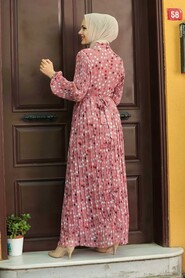 Dusty Rose Hijab Dress 27894GK - 2
