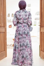 Dusty Rose Hijab Dress 279037GK - 2