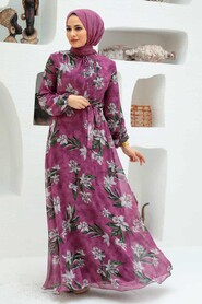 Dusty Rose Hijab Dress 279056KGK - 1