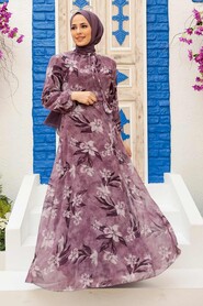 Dusty Rose Hijab Dress 279068GK - 1