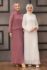 Dusty Rose Hijab Dress 2860GK - 4
