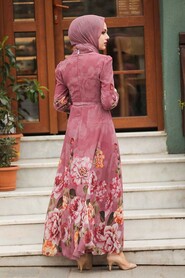 Dusty Rose Hijab Dress 2875GK - 2