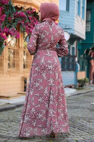 Dusty Rose Hijab Dress 2923GK - 2
