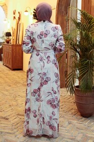 Dusty Rose Hijab Dress 29251GK - 2