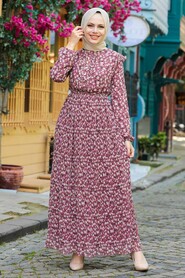 Dusty Rose Hijab Dress 2963GK - 1