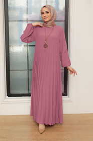 Dusty Rose Hijab Dress 30280GK - NEVA STYLE