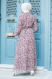 Dusty Rose Hijab Dress 3050GK - 2