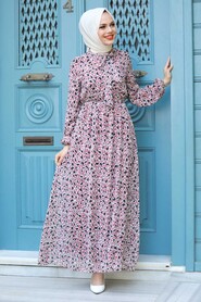 Dusty Rose Hijab Dress 3050GK - 1