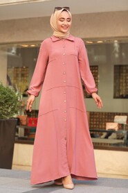 Dusty Rose Hijab Dress 3340GK - 2