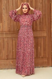 Dusty Rose Hijab Dress 3357GK - 1