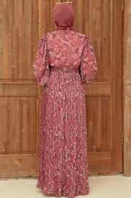 Dusty Rose Hijab Dress 3357GK - 2