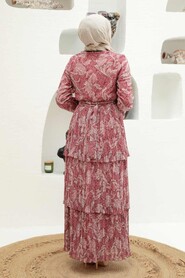 Dusty Rose Hijab Dress 3359GK - 2