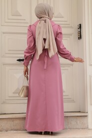 Dusty Rose Hijab Dress 3420GK - 4