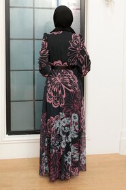 Dusty Rose Hijab Dress 3463GK - 2